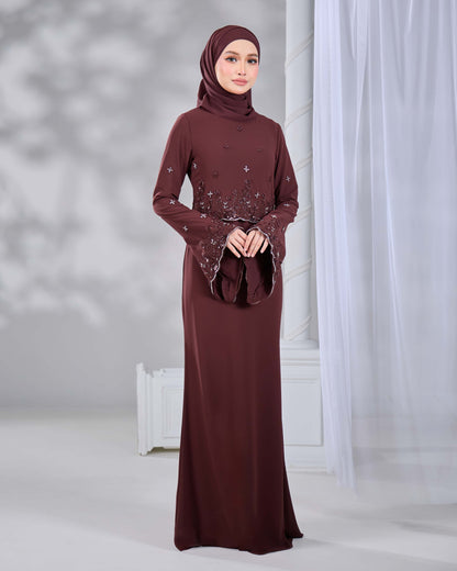 LARNIA DRESS (RICH BROWN)