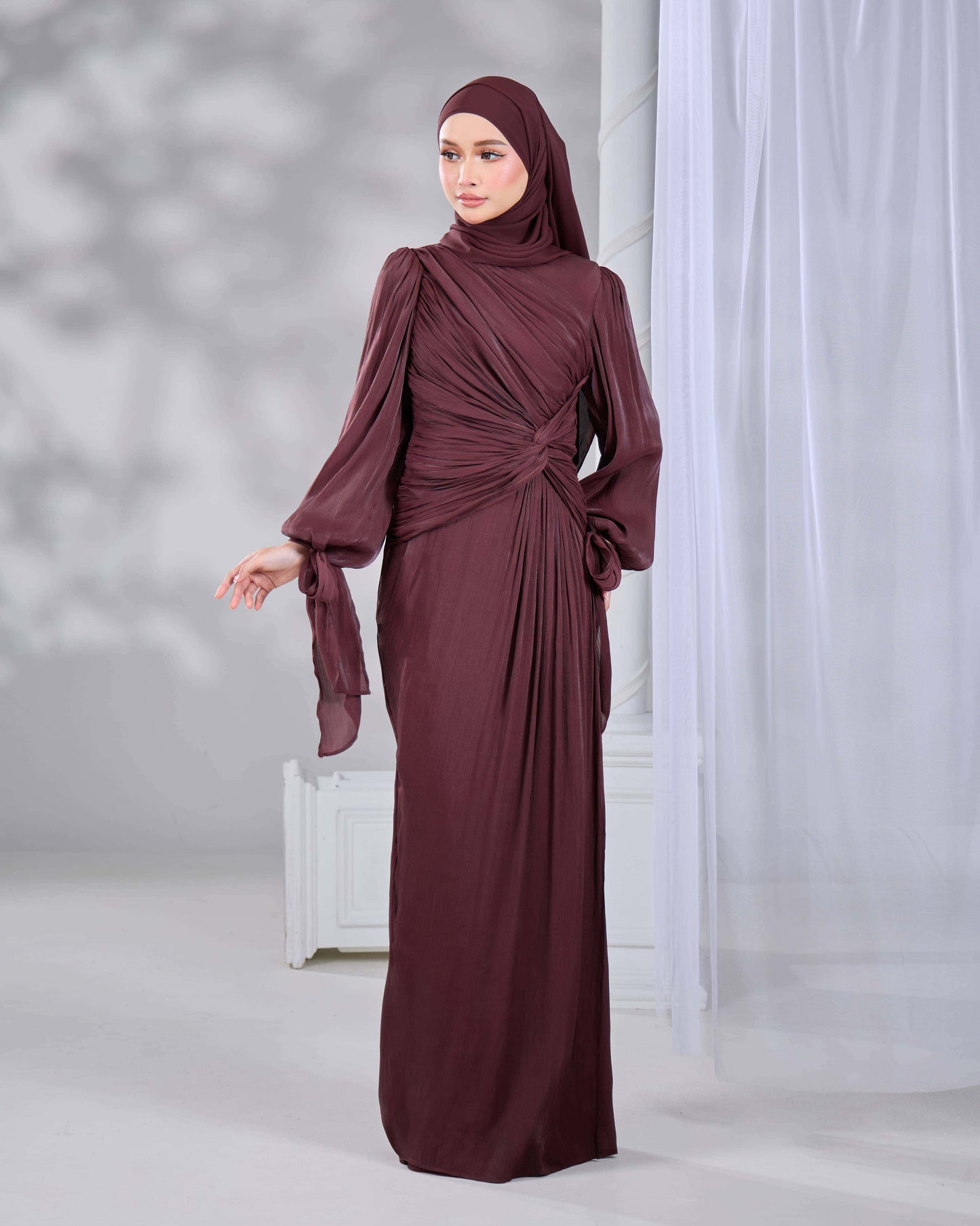 MAHRA DRESS (RICH BROWN)