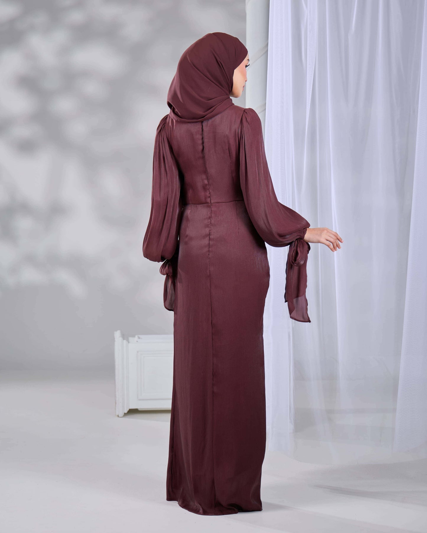 MAHRA DRESS (RICH BROWN)