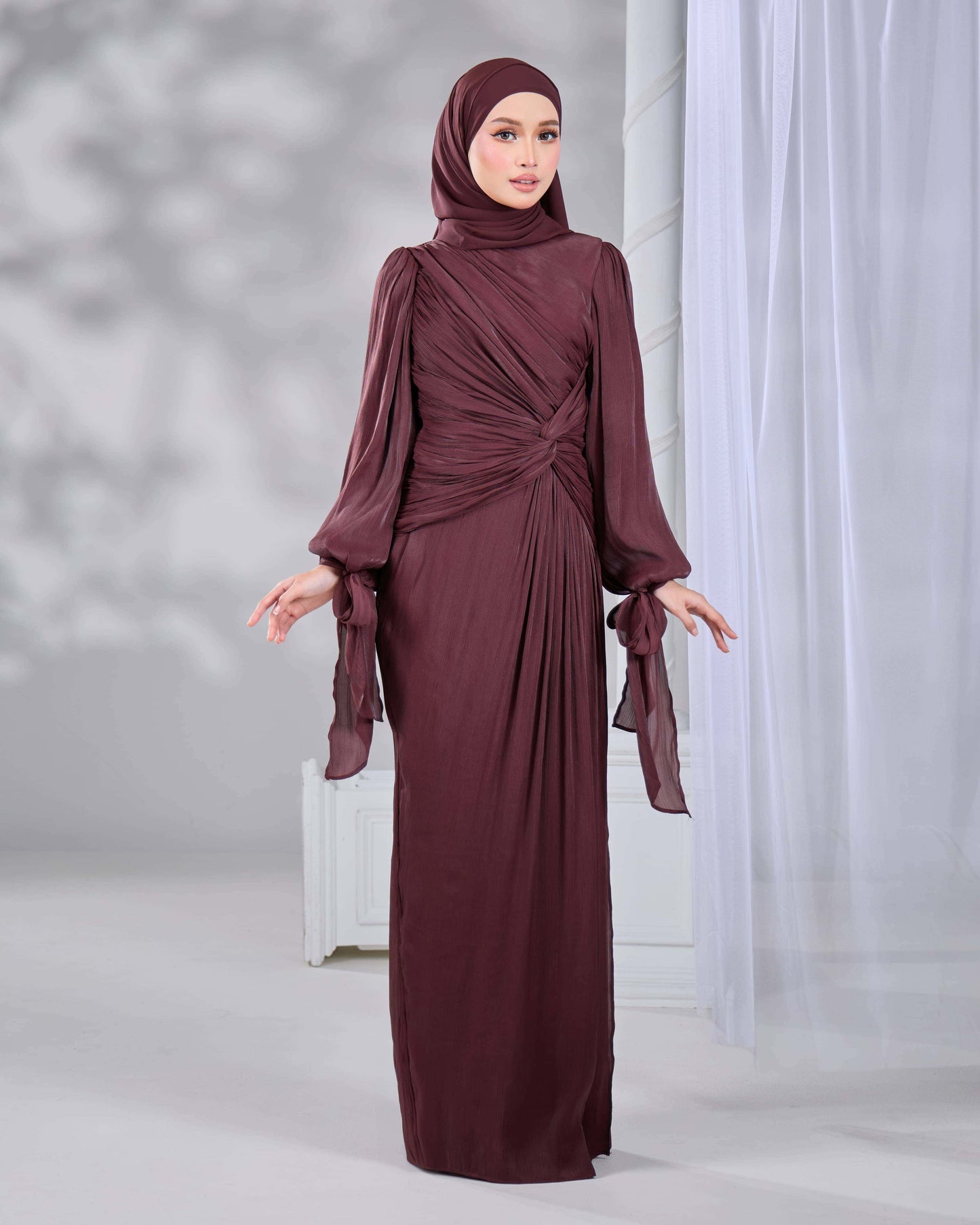 MAHRA DRESS (RICH BROWN)