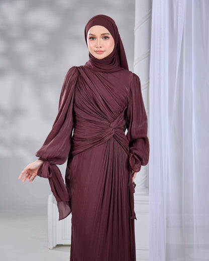 MAHRA DRESS (RICH BROWN)