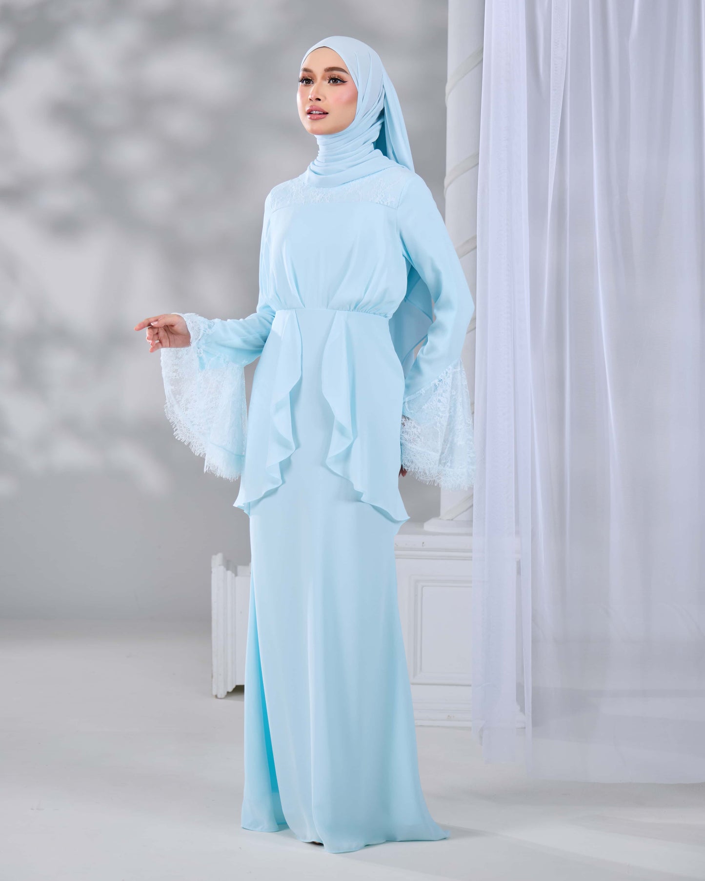 HADIYA DRESS (AQUA BLUE)