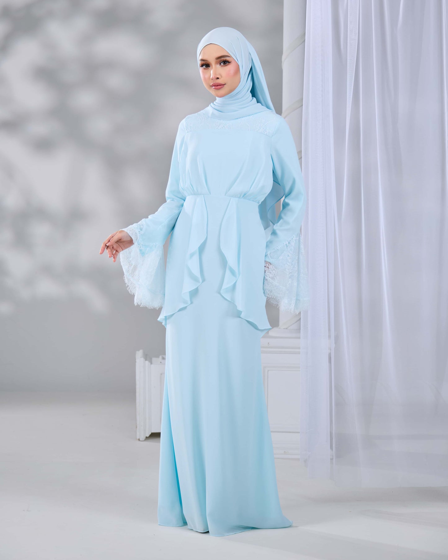 HADIYA DRESS (AQUA BLUE)