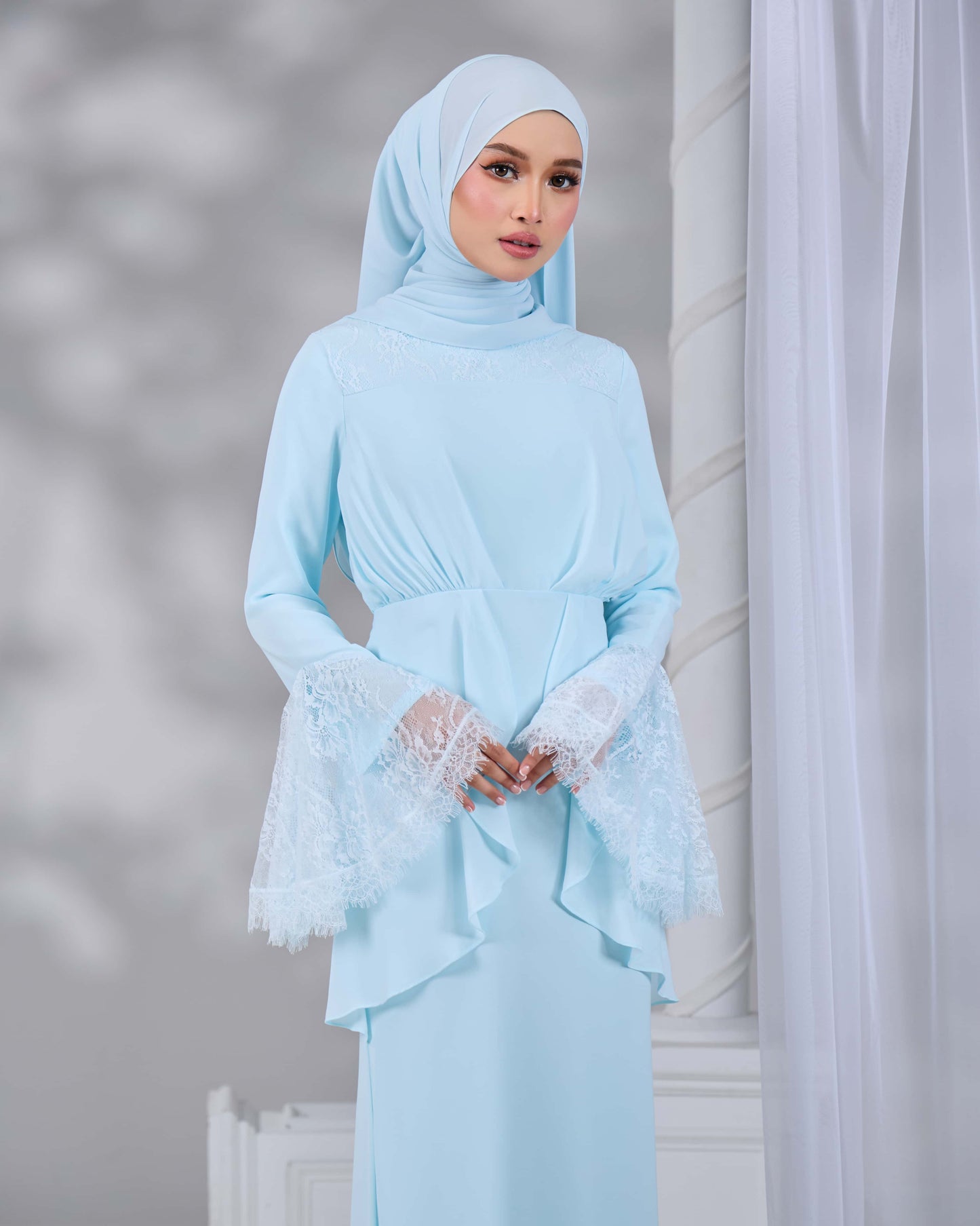 HADIYA DRESS (AQUA BLUE)