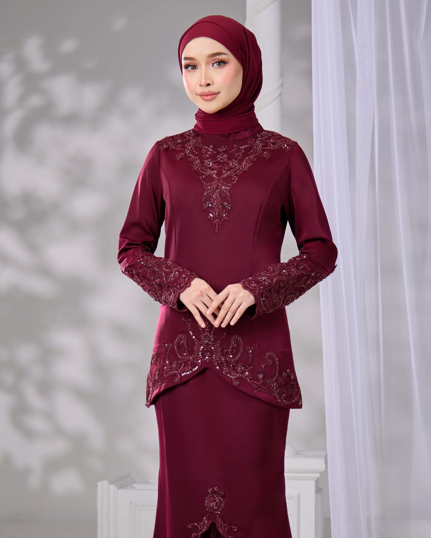 JASMIN KURUNG (BURGUNDY)