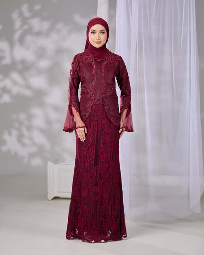 MIRANDA KURUNG (BURGUNDY)