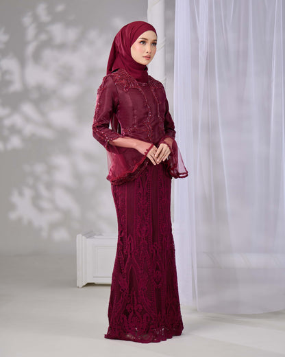 MIRANDA KURUNG (BURGUNDY)