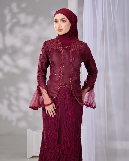 MIRANDA KURUNG (BURGUNDY)