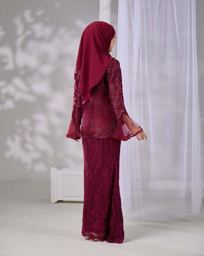 MIRANDA KURUNG (BURGUNDY)