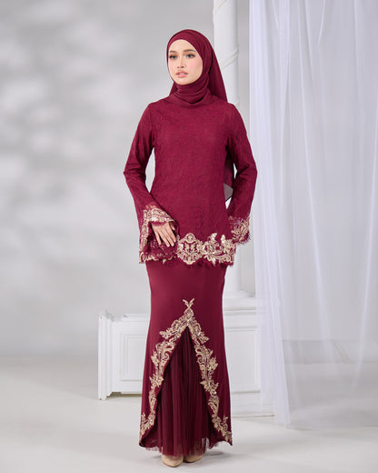 MINOR DEFECT HAYFA KURUNG (BURGUNDY)