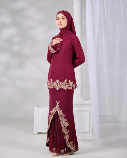 MINOR DEFECT HAYFA KURUNG (BURGUNDY)