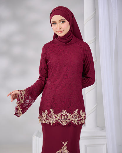 MINOR DEFECT HAYFA KURUNG (BURGUNDY)