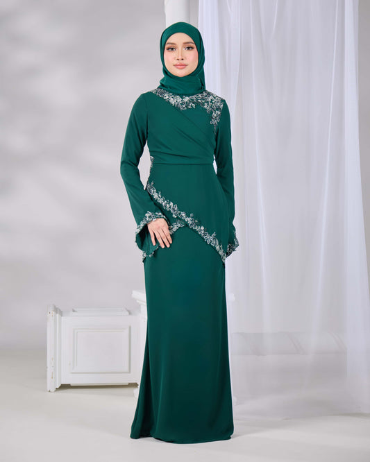 RAISSA DRESS (EMERALD GREEN)