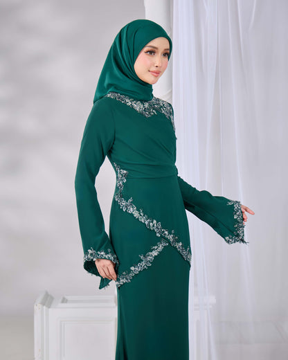 RAISSA DRESS (EMERALD GREEN)