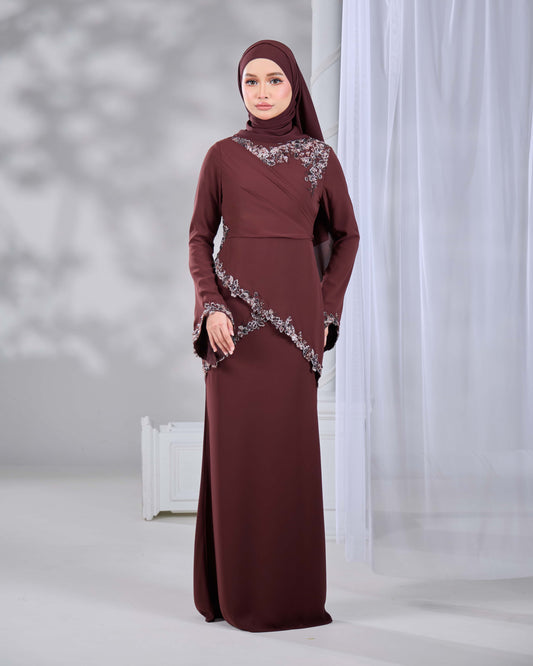 RAISSA DRESS (RICH BROWN)