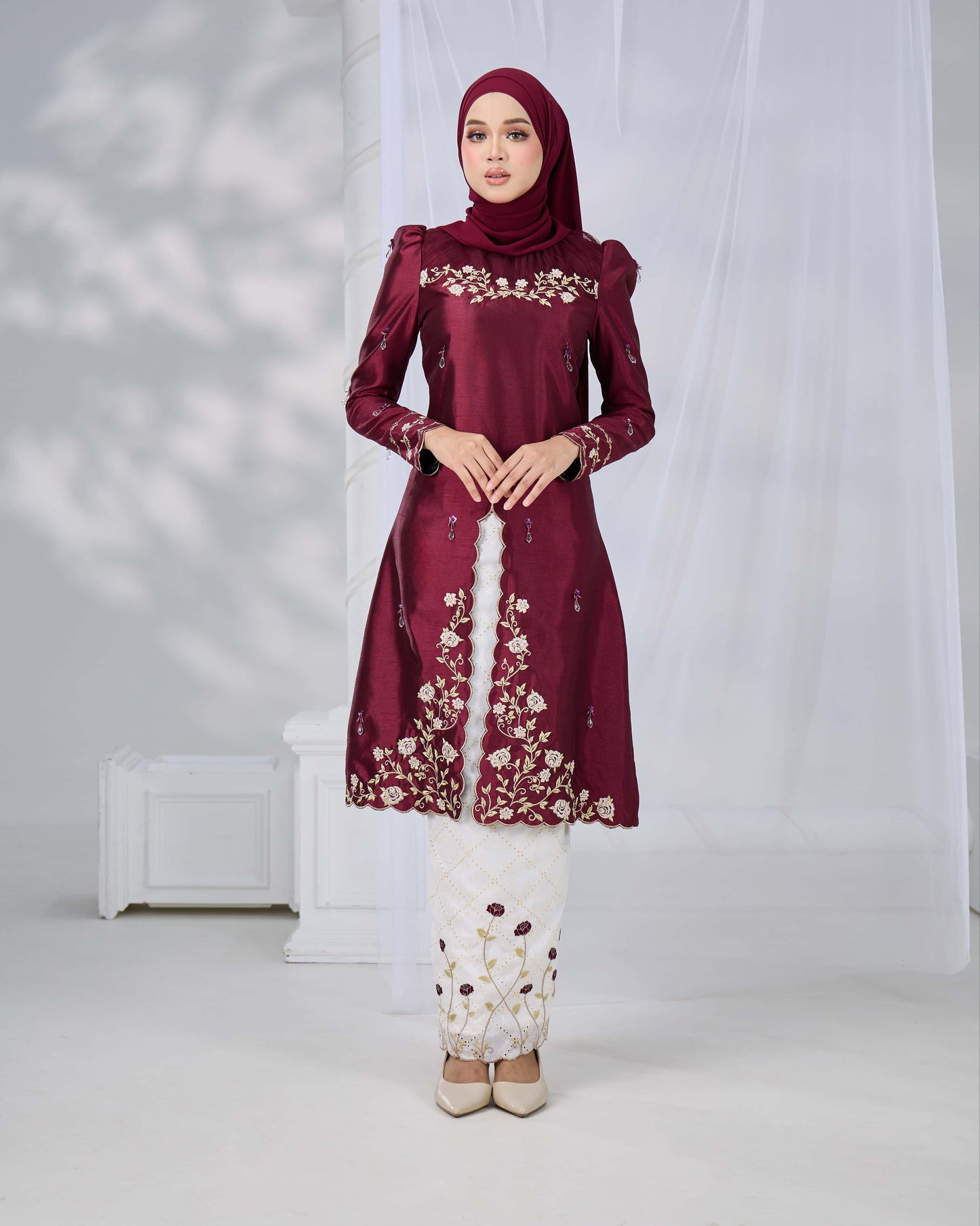 NADRA KURUNG (BURGUNDY)