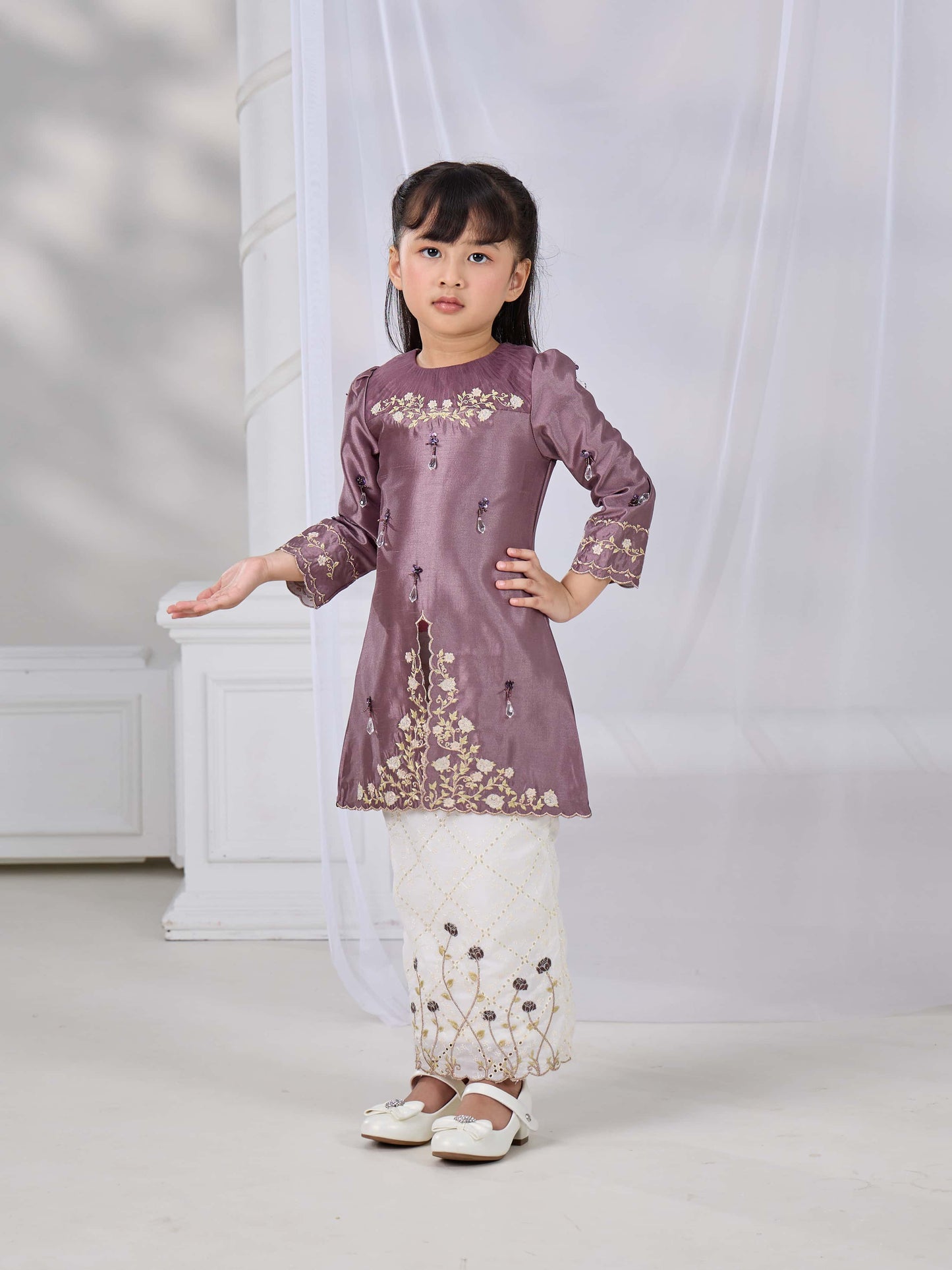 NADRA KURUNG KIDS (DARK MAUVE)