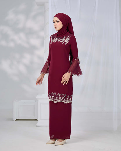 EVARIS KURUNG (BURGUNDY)