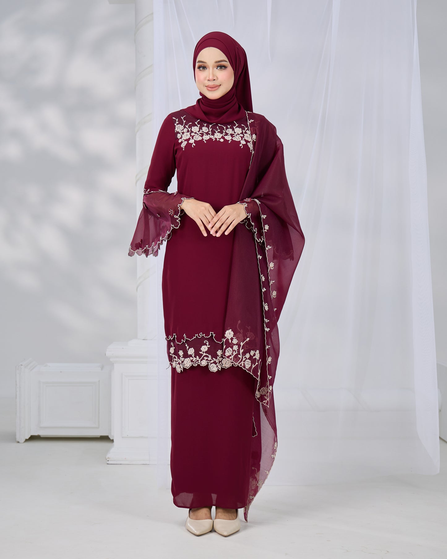 EVARIS VEIL (BURGUNDY)