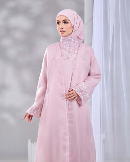 MALIKA ABAYA PETITE (DUSTY PINK)