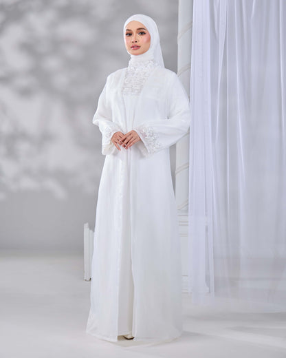 MALIKA ABAYA PETITE (OFF WHITE)