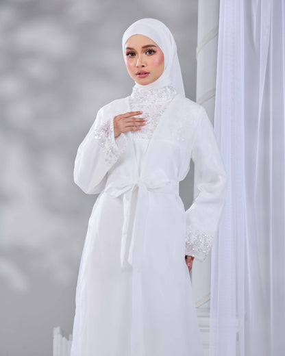 MALIKA ABAYA PETITE (OFF WHITE)