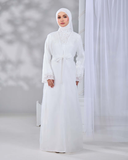 MALIKA ABAYA PETITE (OFF WHITE)