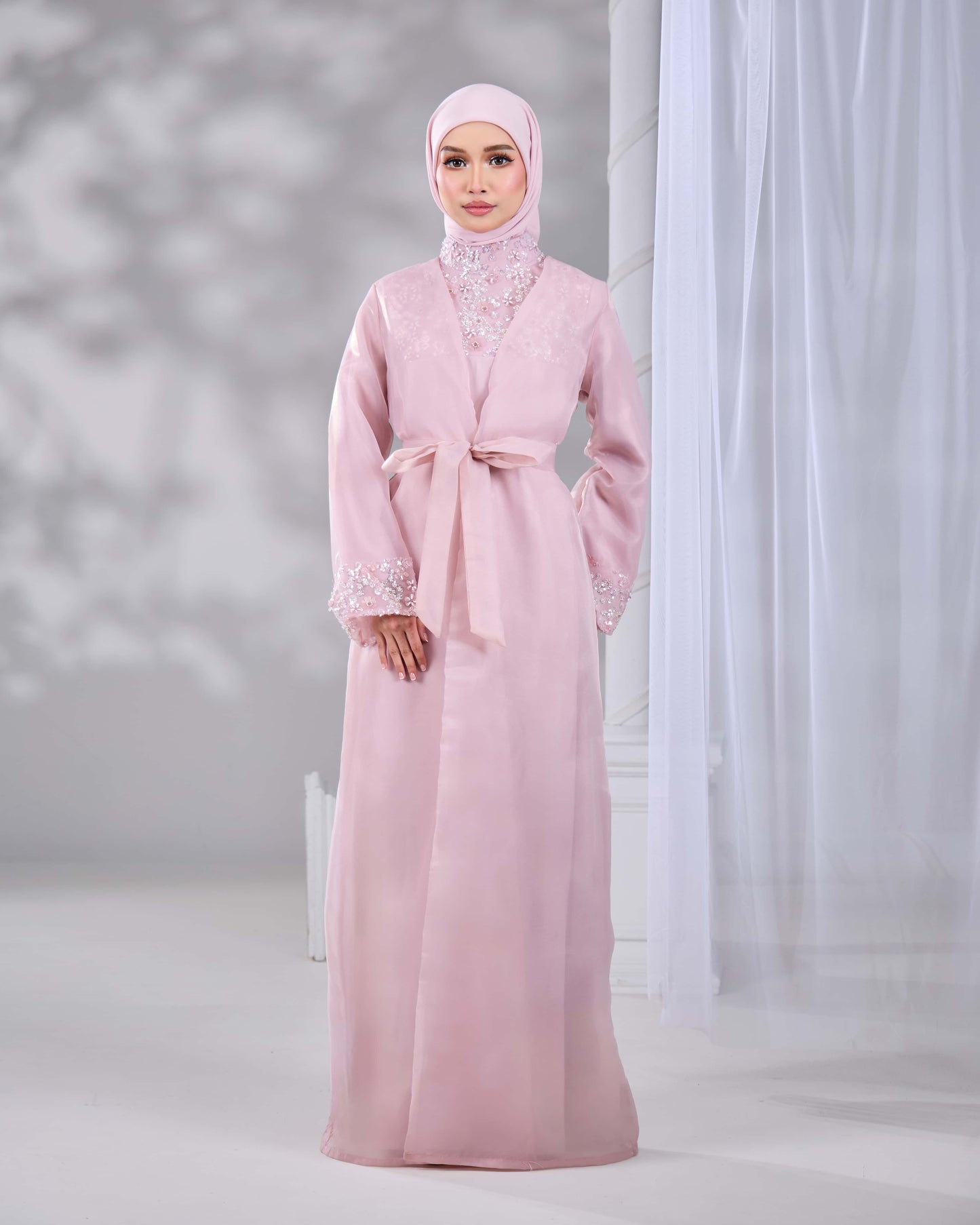 MALIKA ABAYA TALL (DUSTY PINK)