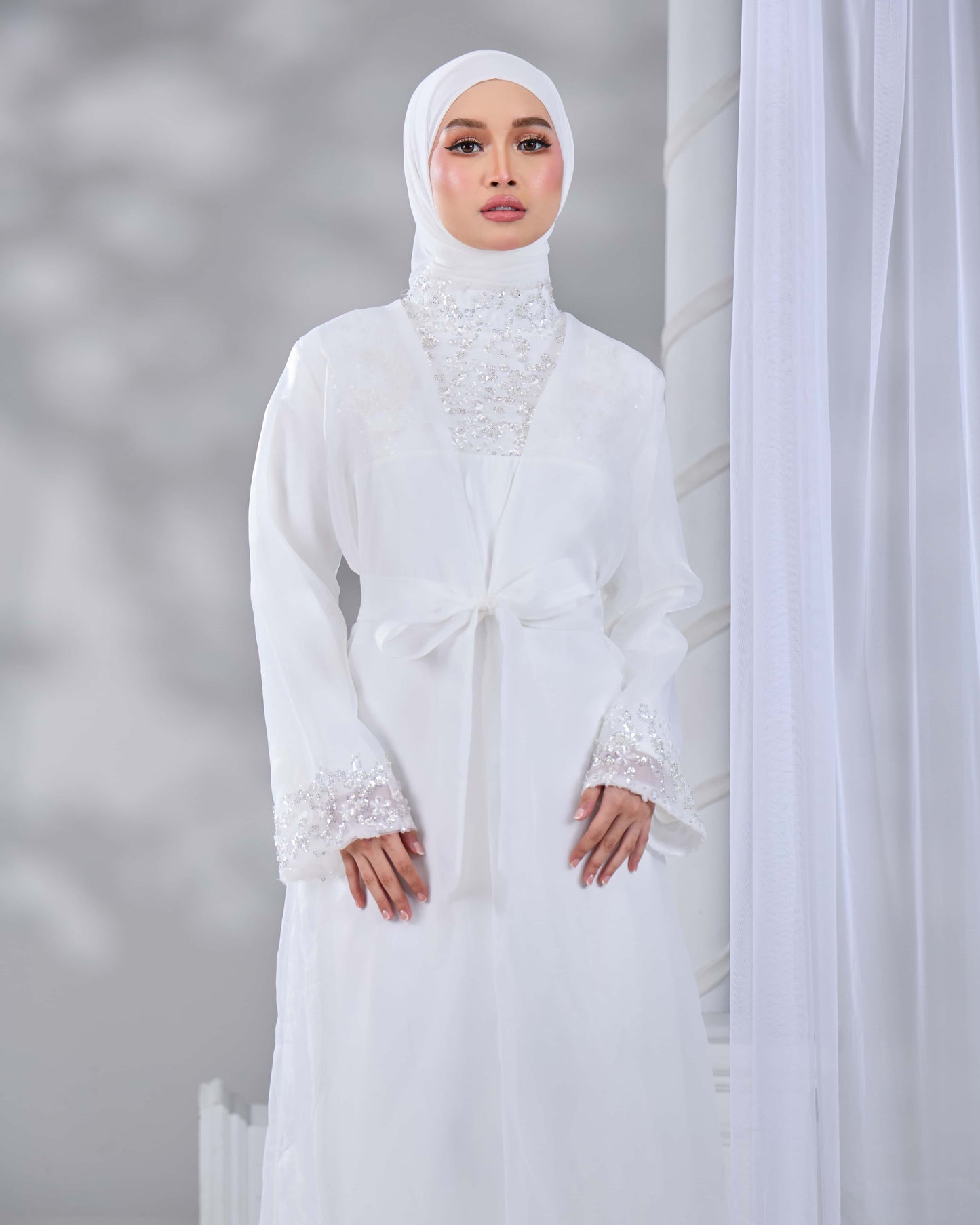 MALIKA ABAYA TALL (OFF WHITE)