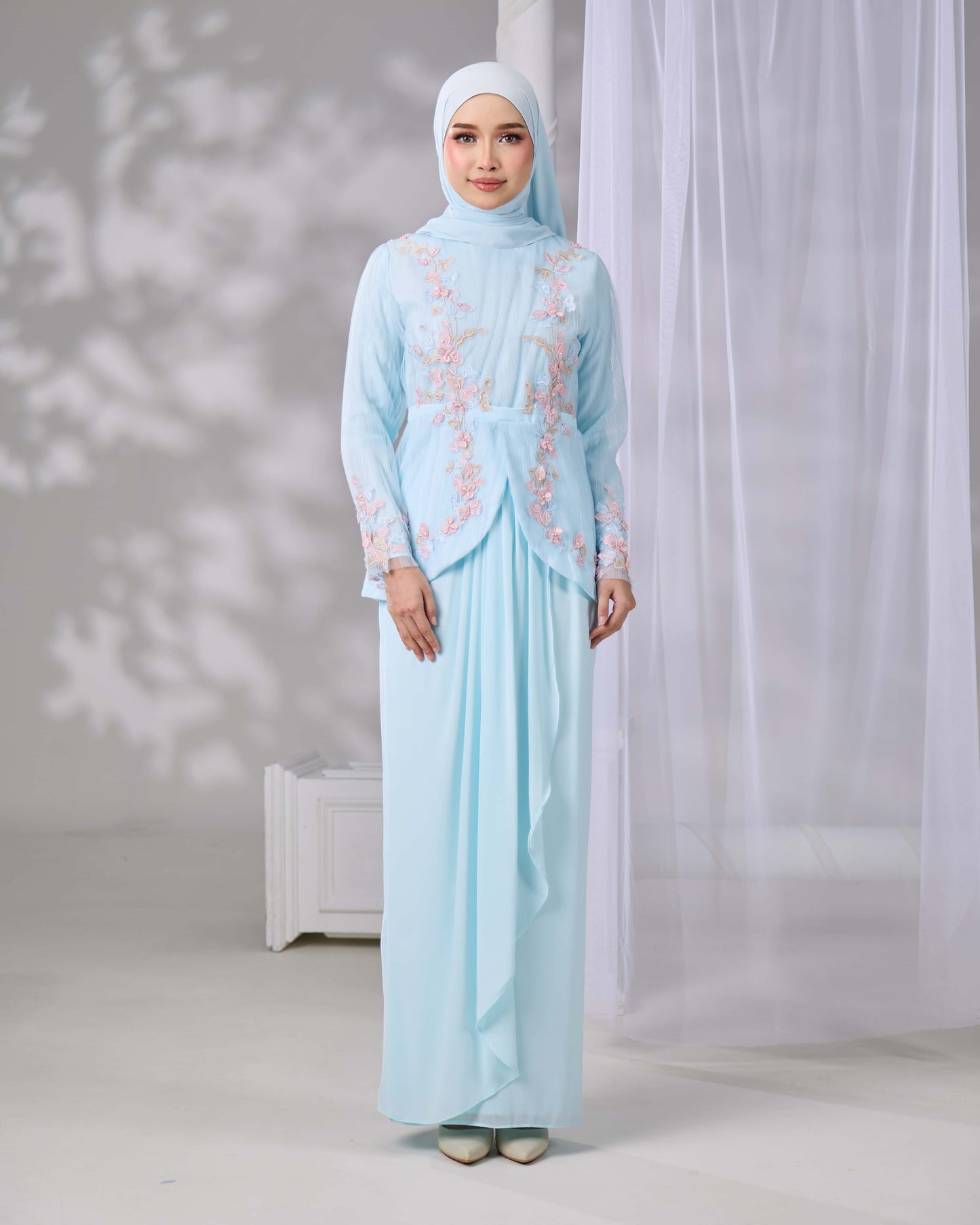 THARA MINI KURUNG (AQUA BLUE)