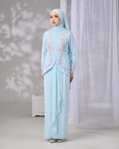 THARA MINI KURUNG (AQUA BLUE)