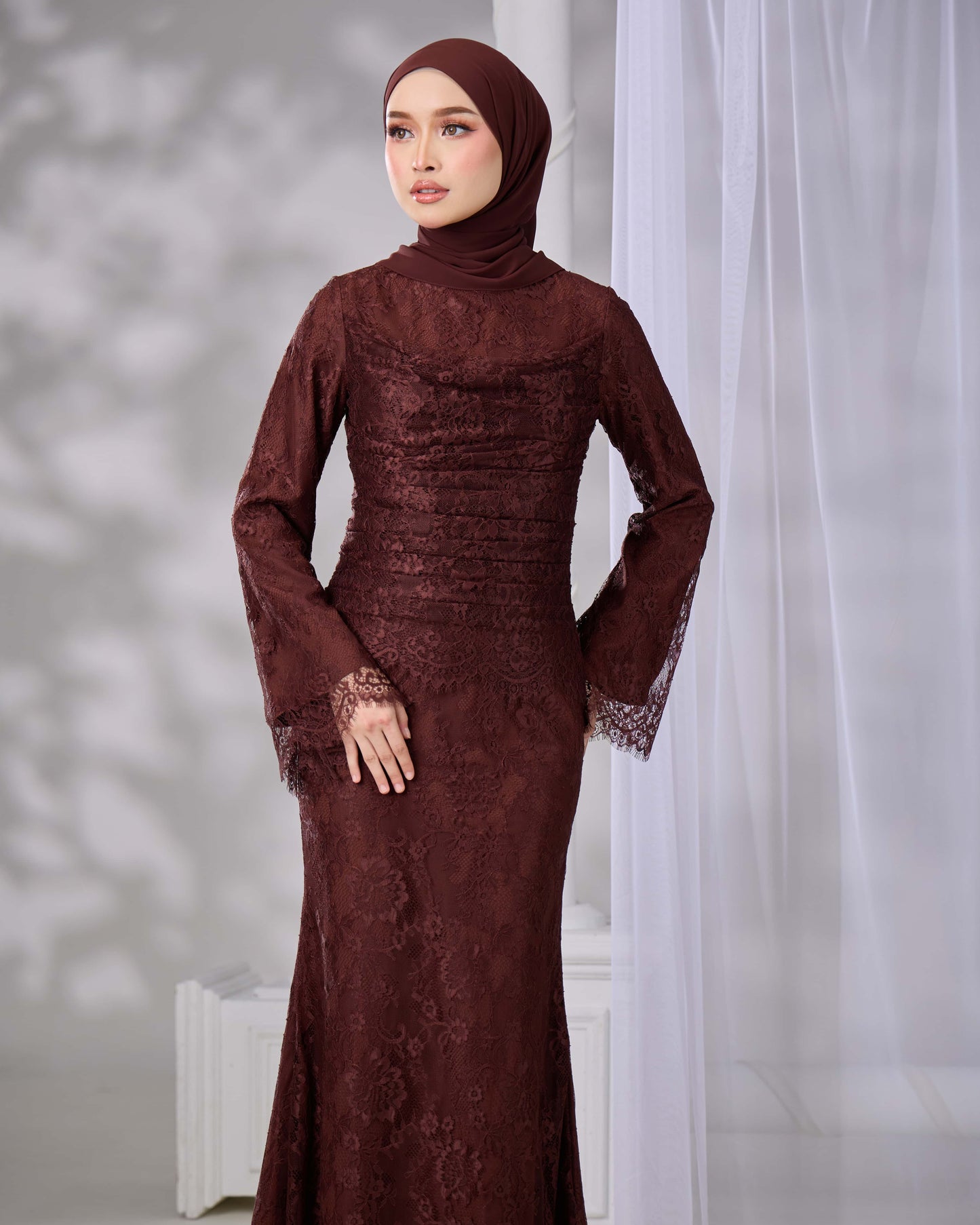 IVANNA DRESS (RICH BROWN)