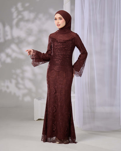 IVANNA DRESS (RICH BROWN)