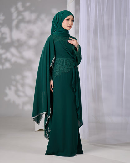 AZELINA DRESS (EMERALD GREEN)