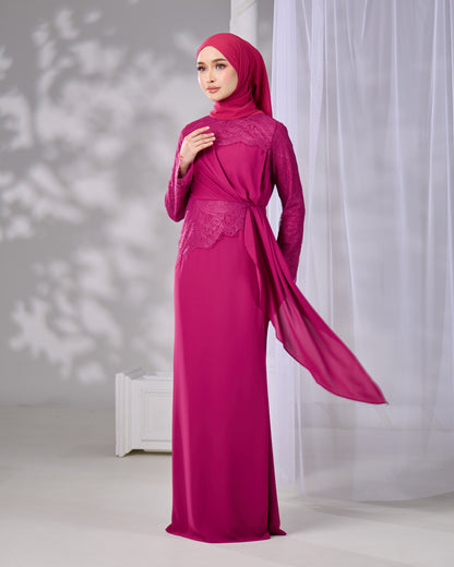 AZELINA DRESS (DARK FUCHSIA)