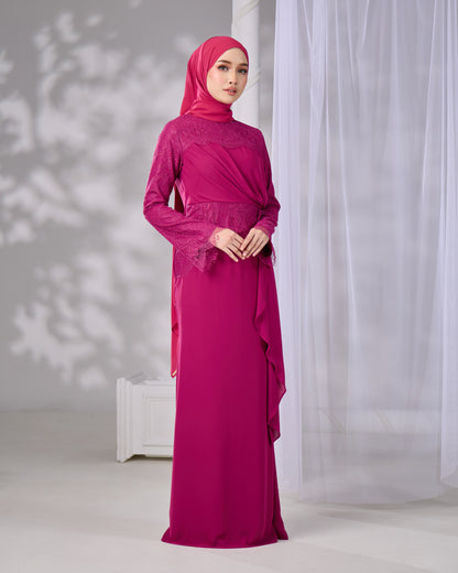 AZELINA DRESS (DARK FUCHSIA)