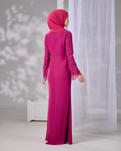 AZELINA DRESS (DARK FUCHSIA)