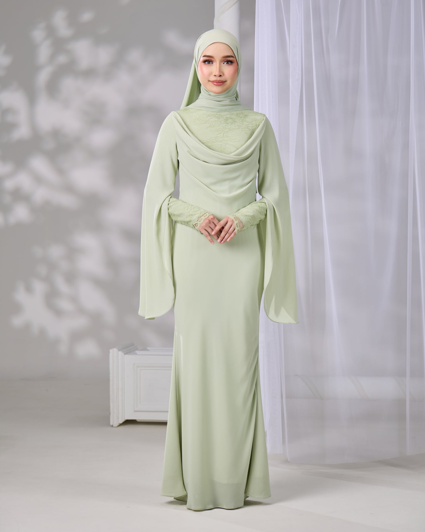 NAWHA DRESS (GREEN TEA)