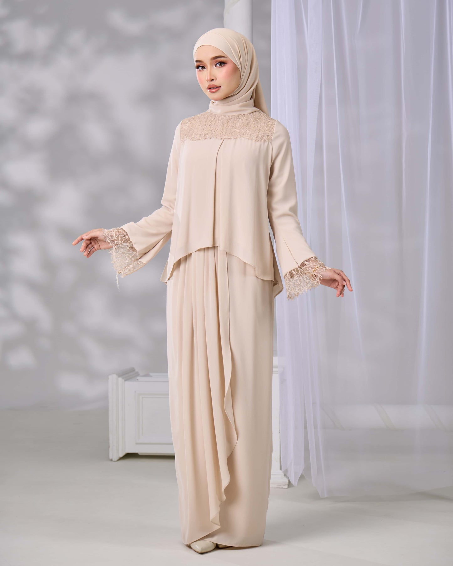 ELVARA MINI KURUNG (CHAMPAGNE)