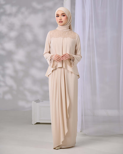 ELVARA MINI KURUNG (CHAMPAGNE)