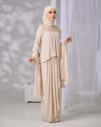 ELVARA MINI KURUNG (CHAMPAGNE)