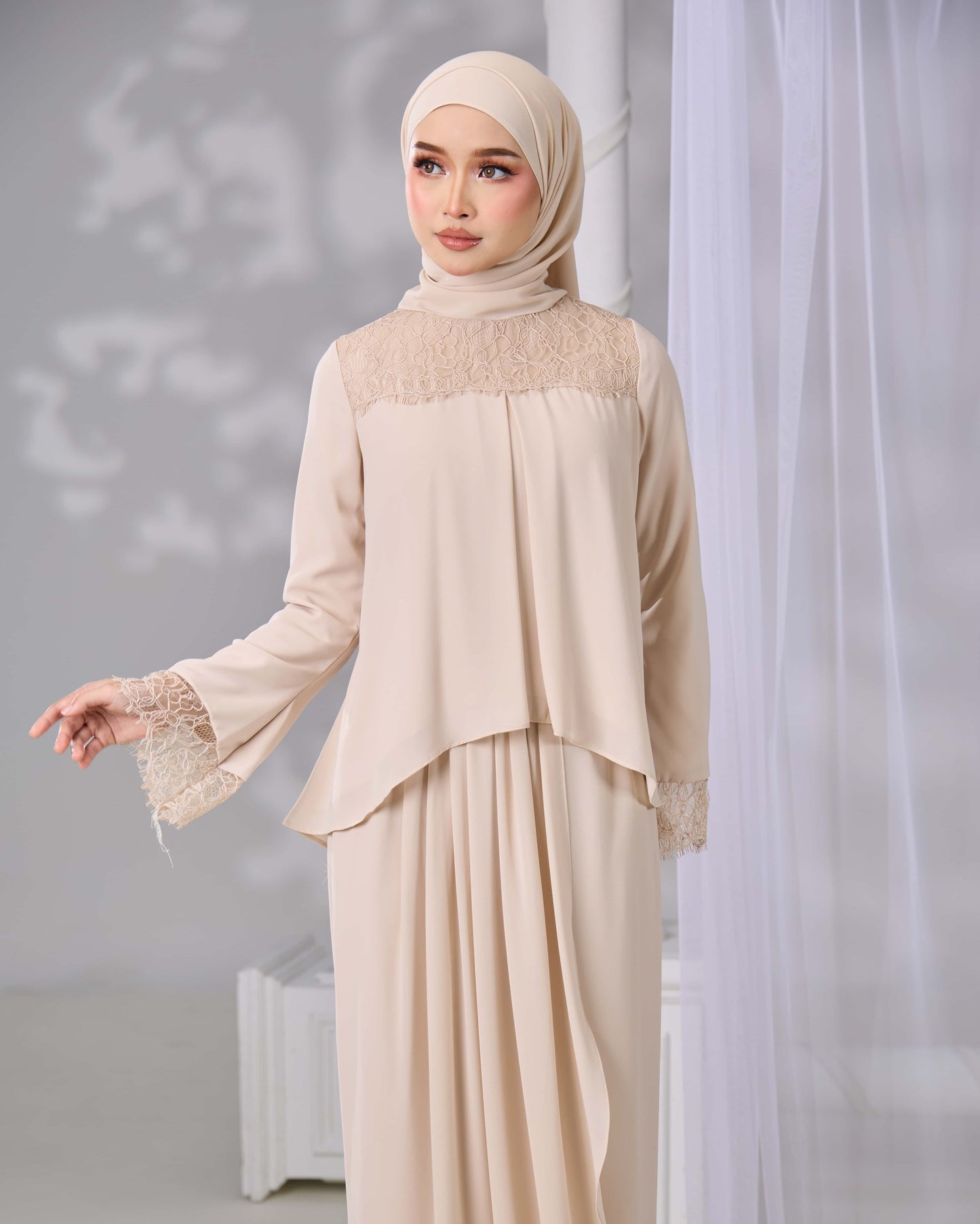 ELVARA MINI KURUNG (CHAMPAGNE)