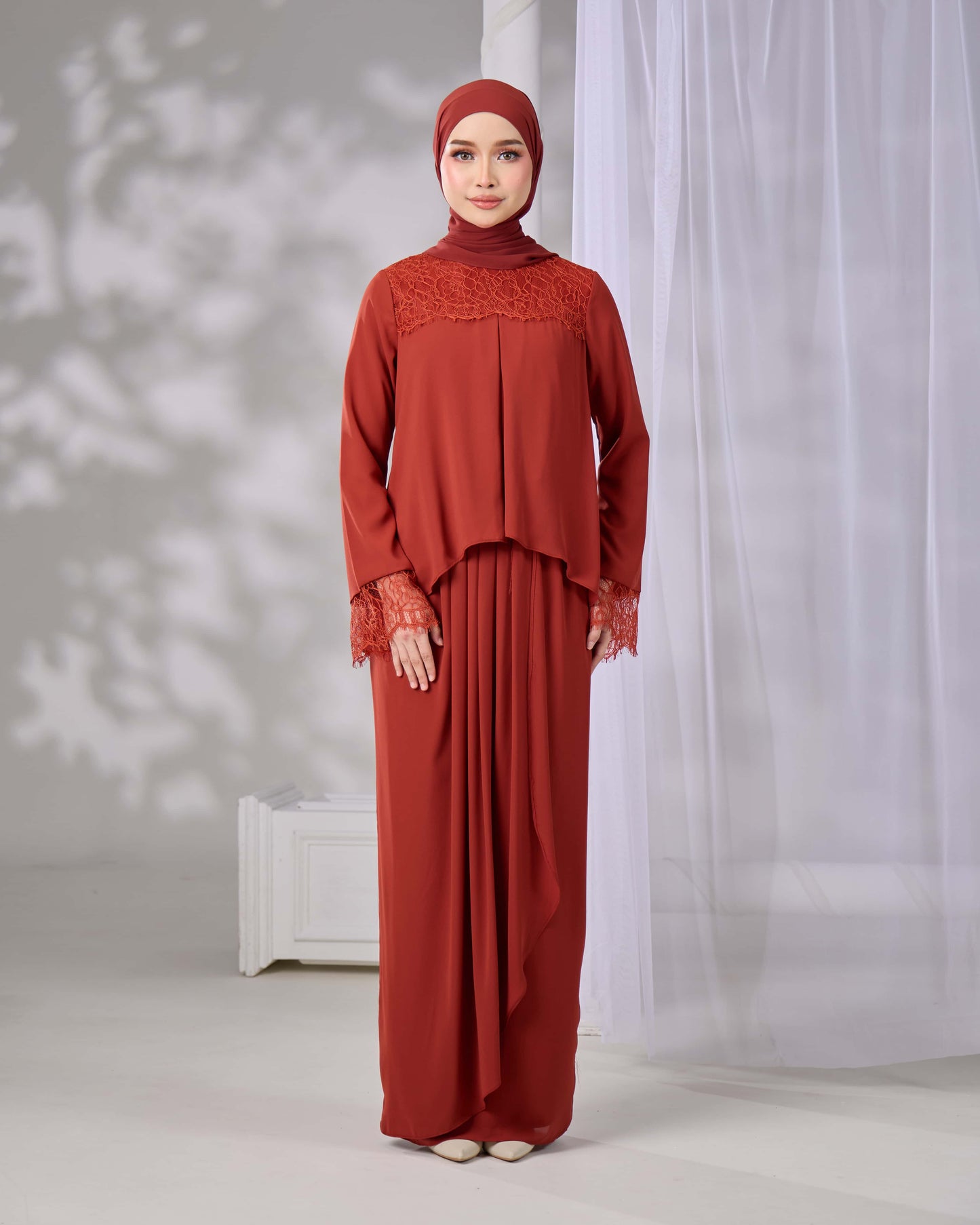 ELVARA MINI KURUNG (BRICK ORANGE)