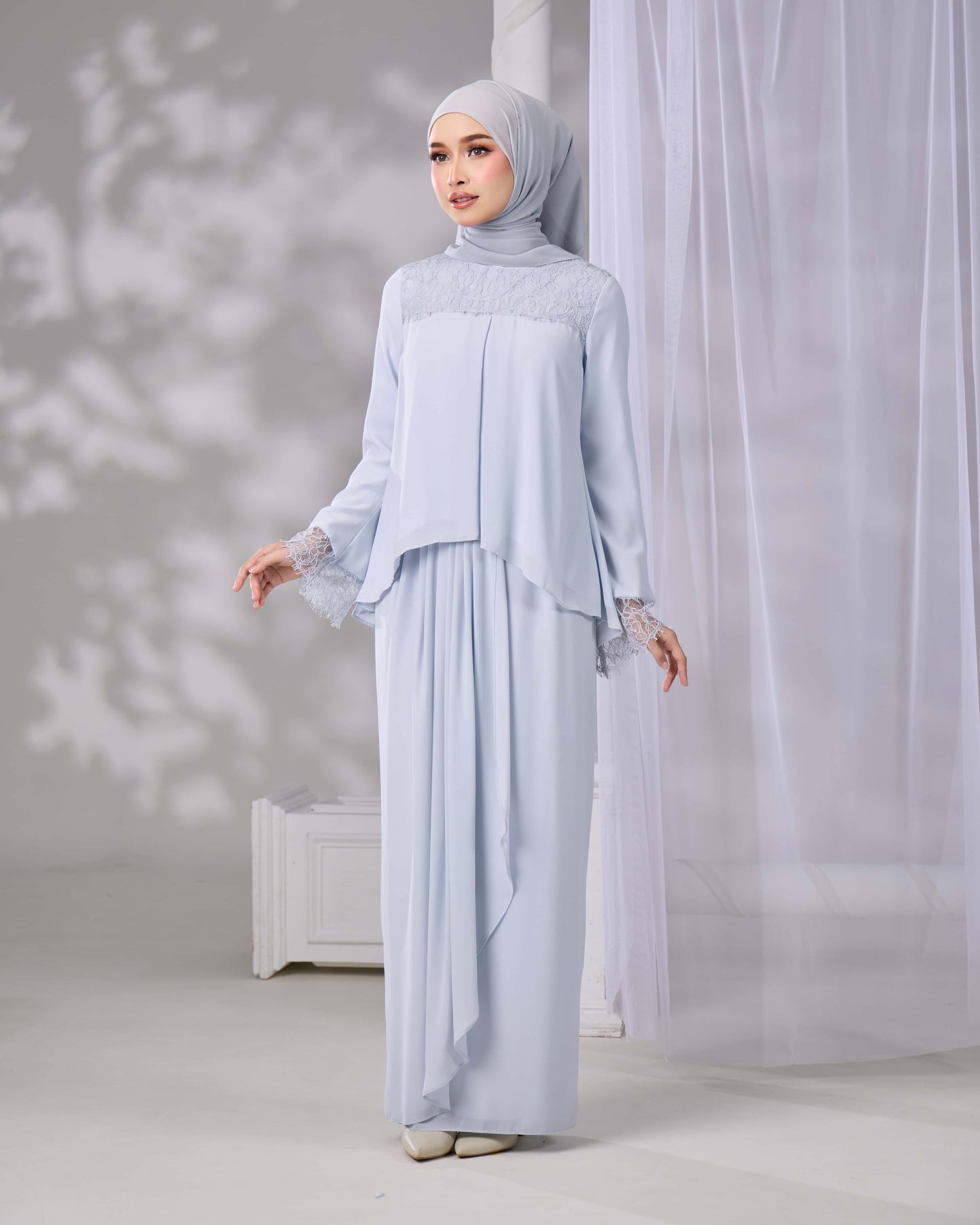 ELVARA MINI KURUNG (POWDER BLUE)