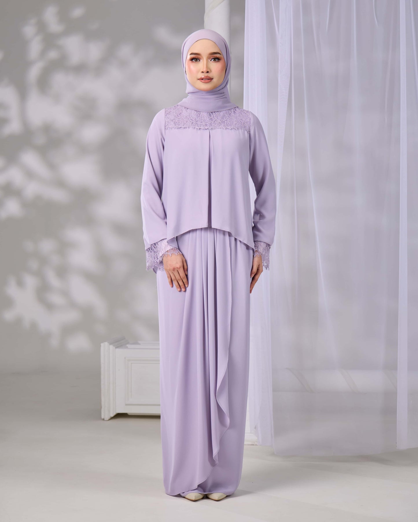 ELVARA MINI KURUNG (MAUVE)