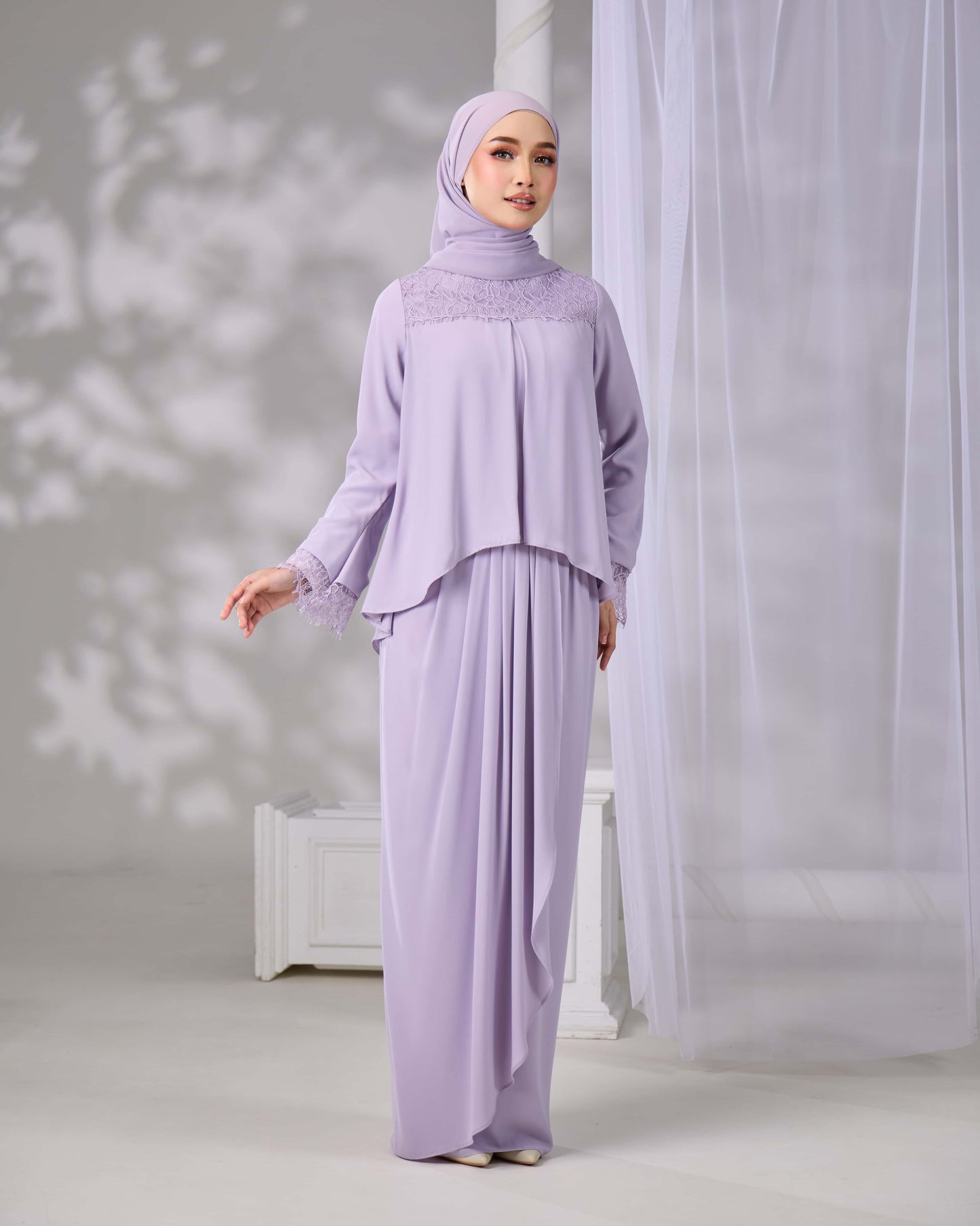 ELVARA MINI KURUNG (MAUVE)