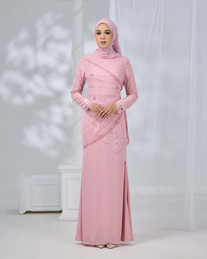 ERISHYA DRESS (DUSTY PINK)