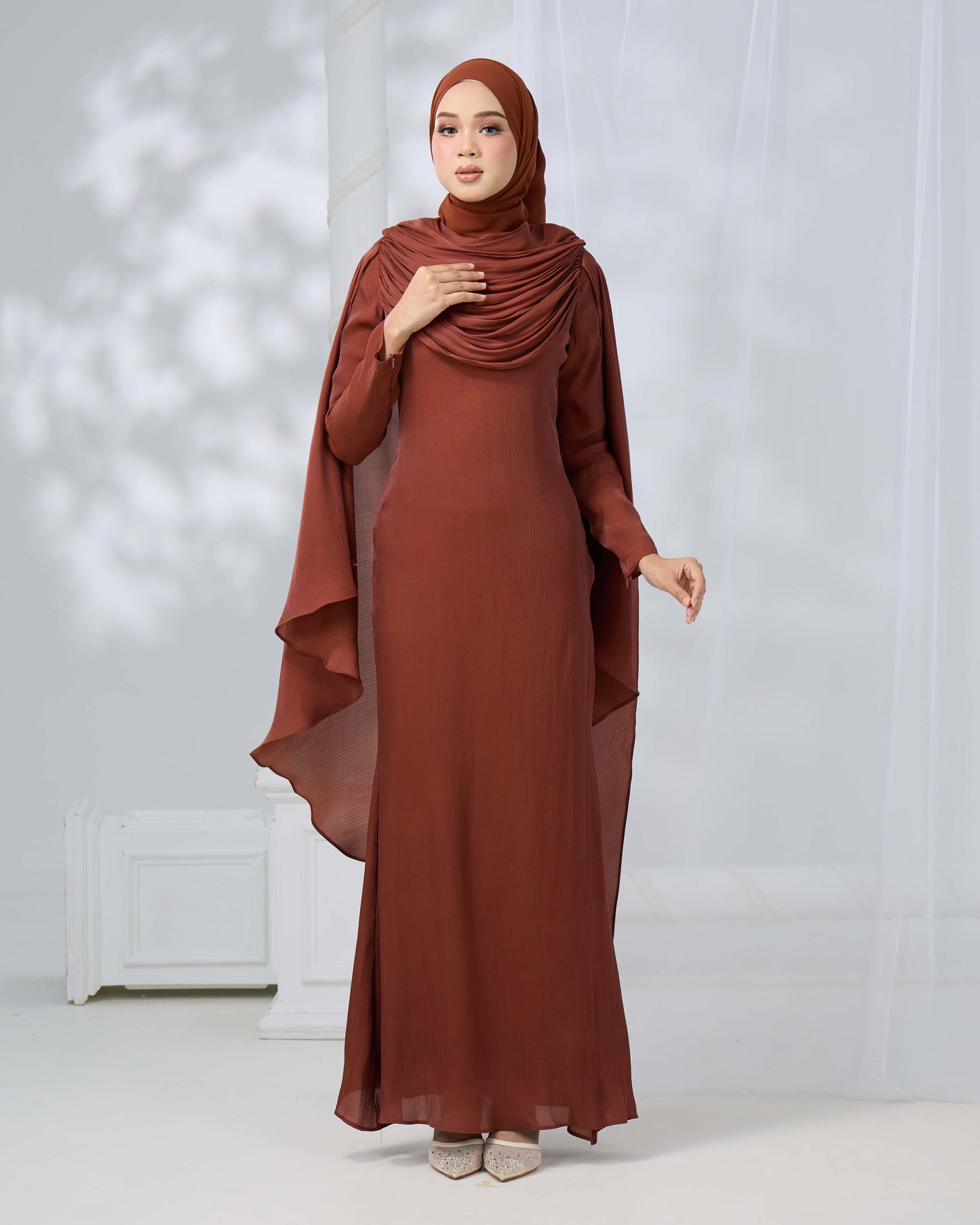 ARLENA DRESS (BRICK ORANGE)