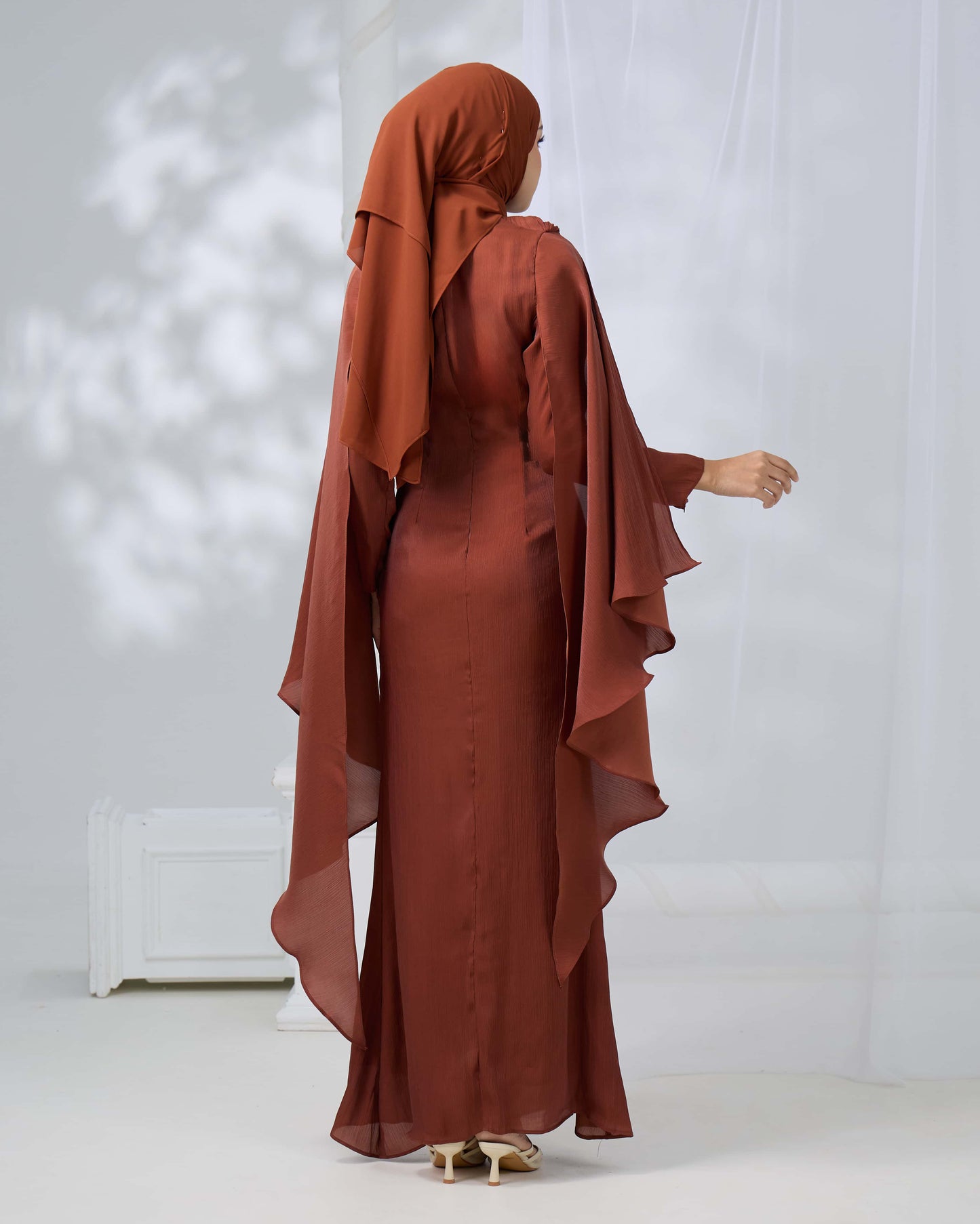 ARLENA DRESS (BRICK ORANGE)