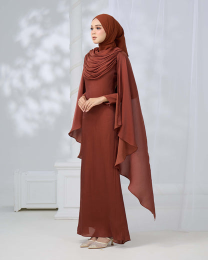 ARLENA DRESS (BRICK ORANGE)